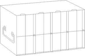 UFMP-411L - Upright Freezer Rack for 96/384-Well Microtiter Plates, 64 Plates with Lids, 80 Plates without Lids