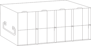 UFMP-416L - Rack for 96/384-Well Microtiter Plates, 96 Plates with Lids, 112 Plates without Lids