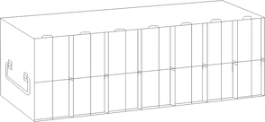 UFMP-711L - Rack for 96/384-Well Microtiter Plates, 112 Plates with Lids, 140 Plates without Lids