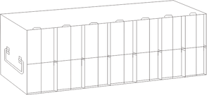 UFMP-716L - Rack for 96/384-Well Microtiter Plates, 168 Plates with Lids, 196 Plates without Lids