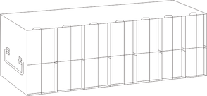 UFMP-719L - Rack for 96/384-Well Microtiter Plates, 196 Plates with Lids, 238 Plates without Lids