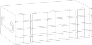 UFMX-542 - Upright Freezer Rack for SBS Formatted Boxes, 5x4 Configuration