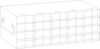Crystal Industries - UFMX-542 - Upright Freezer Rack for SBS Formatted Boxes, 5x4 Configuration