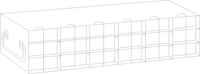 Crystal Industries - UFMX - Upright Freezer Rack for SBS Formatted Boxes
