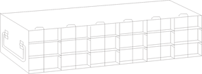Crystal Industries - UFMX-632 - Upright Freezer Rack for SBS Formatted Boxes, 6x3 Configuration