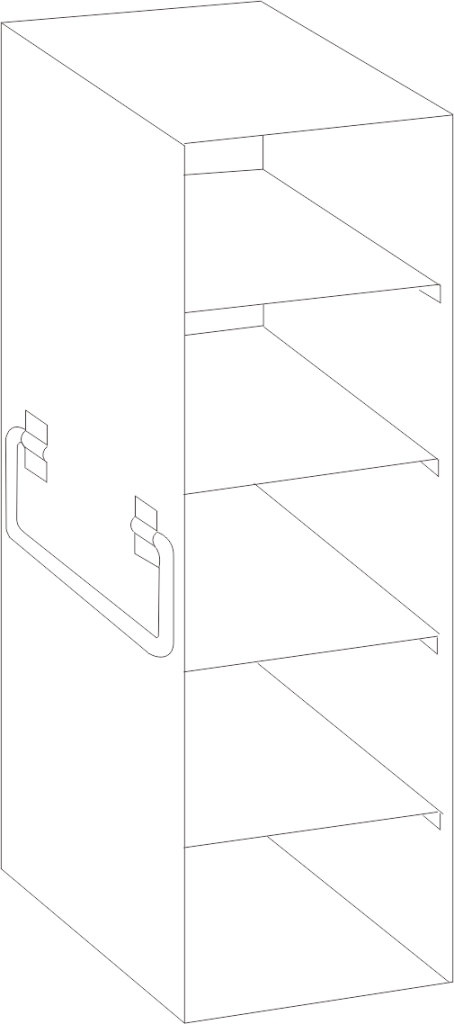 Crystal Industries - UFP - Upright Freezer Rack for Plasma Boxes
