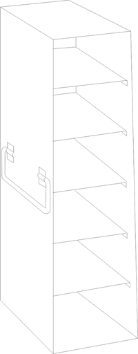 Crystal Industries - UFP - Upright Freezer Rack for Plasma Boxes