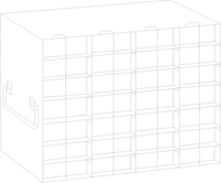 Crystal Industries - UFPCR-47L - Upright Freezer Rack for 0.2ml Tube 96-Well PCR Boxes, 4x7 Configuration