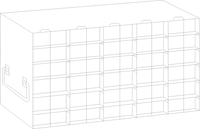 UFPCR-56L - Rack for 0.2ml Tube 96-Well PCR Boxes, 5x6 Configuration