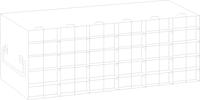 Crystal Industries - UFPCR - Upright Freezer Rack for 0.2ml Tube 96-Well PCR Boxes