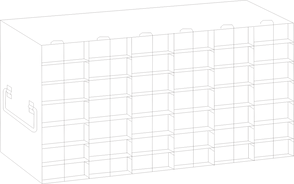 UFPCR-67L - Rack for 0.2ml Tube 96-Well PCR Boxes, 6x7 Configuration