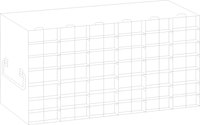 Crystal Industries - UFPCR-67L - Upright Freezer Rack for 0.2ml Tube 96-Well PCR Boxes, 6x7 Configuration