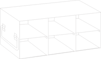 UFR-32 - Rack for 96 Well Flipper Reversible Boxes, 3x2 Configuration