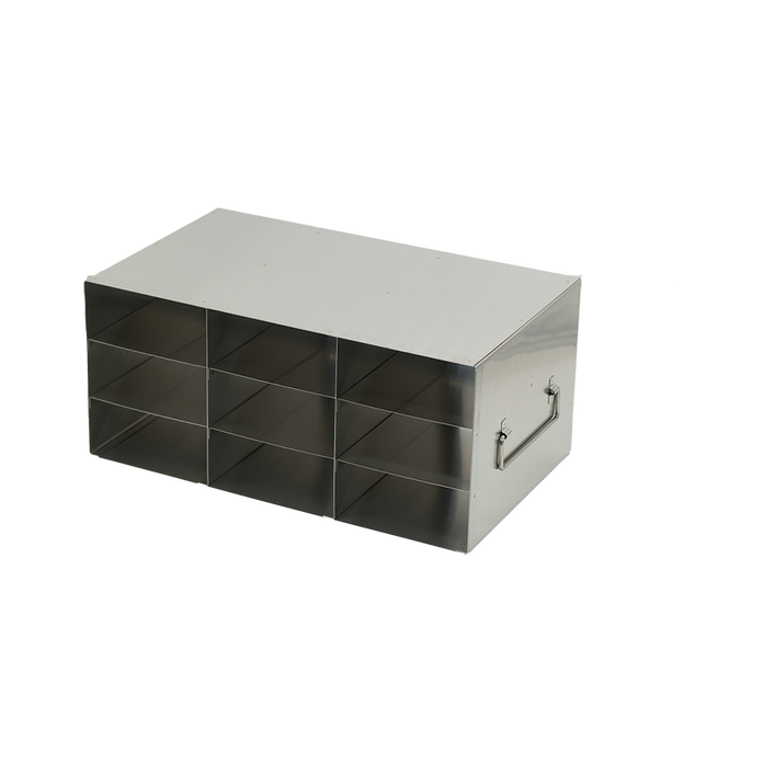 Crystal Industries - UFR-33 - Upright Freezer Rack for 96 Well Flipper Reversible Boxes, 3x3 Configuration