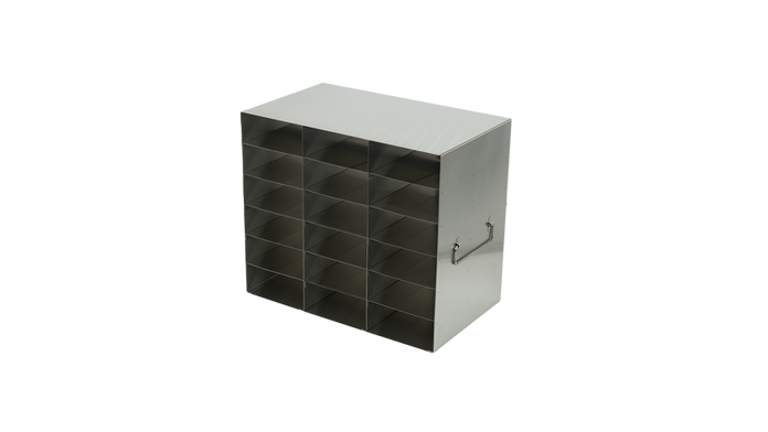 Crystal Industries - UFR-36 - Upright Freezer Rack for 96 Well Flipper Reversible Boxes, 3x6 Configuration