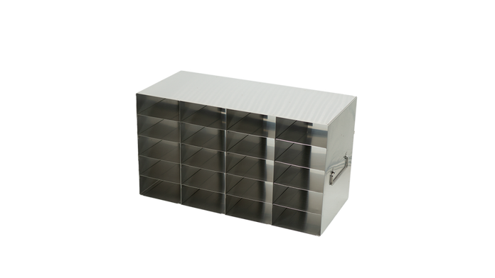 Crystal Industries - UFR-45 - Upright Freezer Rack for 96 Well Flipper Reversible Boxes, 4x5 Configuration