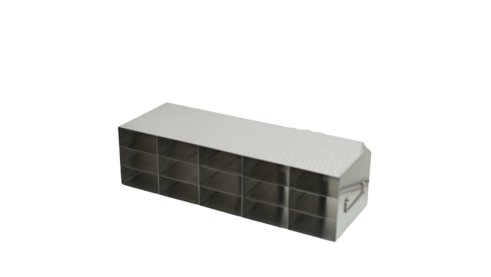 Crystal Industries - UFR-53 - Upright Freezer Rack for 96 Well Flipper Reversible Boxes, 5x3 Configuration