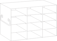 Crystal Industries - UFS-25 - Upright Freezer Rack for 25-Place Slide Boxes