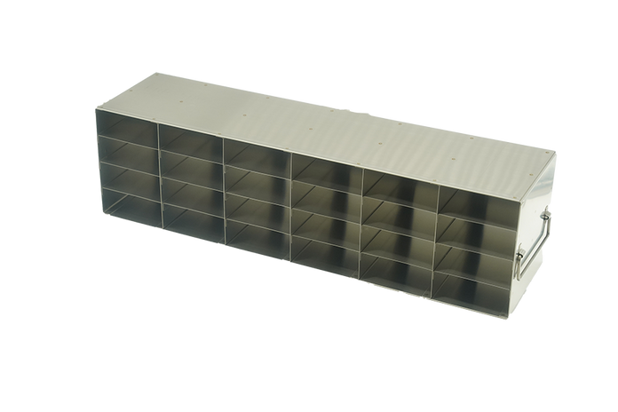 Crystal Industries - UFS-25-64 - Upright Freezer Rack for 25-Place Slide Boxes, 6x4 Configuration