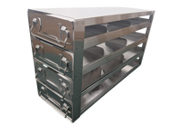 Crystal Industries - UFS-342 - Upright Sliding Tray Rack for 2" Boxes, 3x4 Configuration