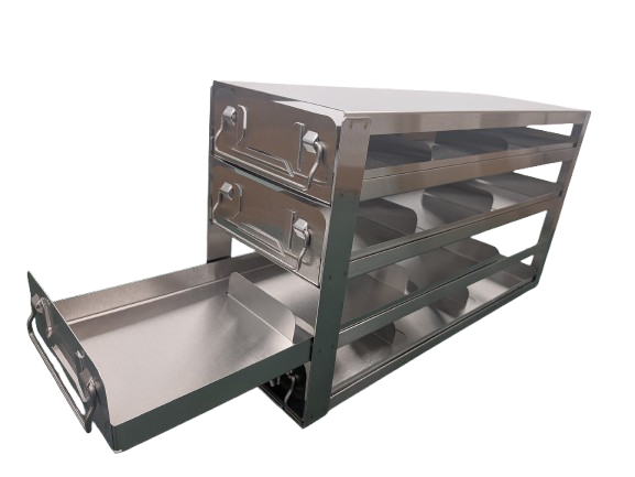 Crystal Industries - UFS-342 - Upright Sliding Tray Rack for 2" Boxes, 3x4 Configuration