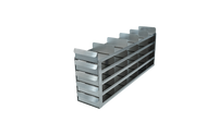 Crystal Industries - UFS-552 - Upright Sliding Tray Rack for 2" Boxes, 5x5 Configuration
