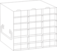 Crystal Industries - UFTB-36L - Upright Freezer Rack for 96-Well Microtube Boxes, 3x6 Configuration