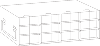 UFTB-43L - Rack for 96-Well Microtube Boxes, 4x3 Configuration