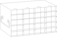 UFTB-45L - Rack for 96-Well Microtube Boxes, 4x5 Configuration