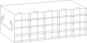 UFTB-54L - Upright Freezer Rack for 96-Well Microtube Boxes, 5x4 Configuration