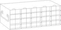 UFTB-54L - Rack for 96-Well Microtube Boxes, 5x4 Configuration