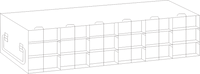UFTB-63L - Rack for 96-Well Microtube Boxes, 6x3 Configuration