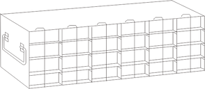 UFTB-64L - Upright Freezer Rack for 96-Well Microtube Boxes, 6x4 Configuration