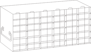 UFTB-66L - Rack for 96-Well Microtube Boxes, 6x6 Configuration