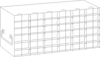 Crystal Industries - UFTB-66L - Upright Freezer Rack for 96-Well Microtube Boxes, 6x6 Configuration