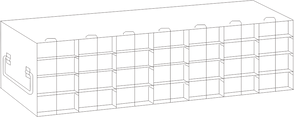 UFTB-74L - Upright Freezer Rack for 96-Well Microtube Boxes, 7x4 Configuration