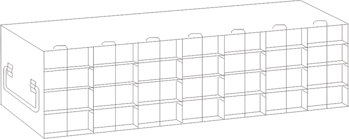 Crystal Industries - UFTB - Upright Freezer Rack for 96-Well Microtube Boxes