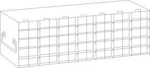 UFTB-75L - Rack for 96-Well Microtube Boxes, 7x5 Configuration