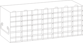 UFTB-76L - Upright Freezer Rack for 96-Well Microtube Boxes, 7x6 Configuration