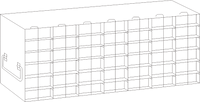Crystal Industries - UFTB-76L - Upright Freezer Rack for 96-Well Microtube Boxes, 7x6 Configuration