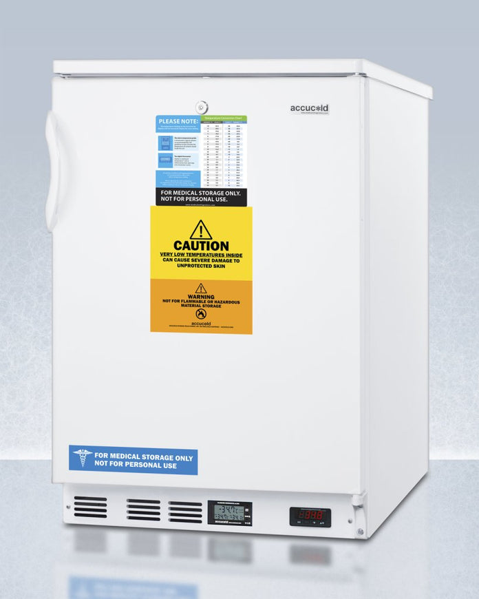 Accucold - VLT650LHD - 24" Wide Built-In All-Freezer, Left Hand Door