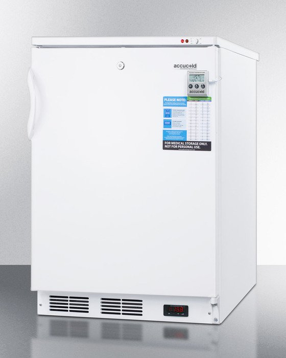 Accucold - VT65MLBIVACLHD - 24" Wide Built-In All-Freezer, Left Hand Door