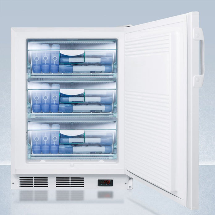 Accucold - VT65MLBIPLUS2ADALHD - 24" Wide Built-In All-Freezer, ADA Compliant, Left Hand Door