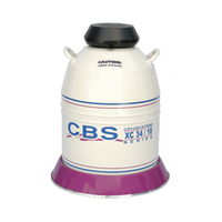Custom Biogenic Systems - CB34L - Cryosystems Series XC34/18 with 6 Canisters and Roller Base, 110V Alarm