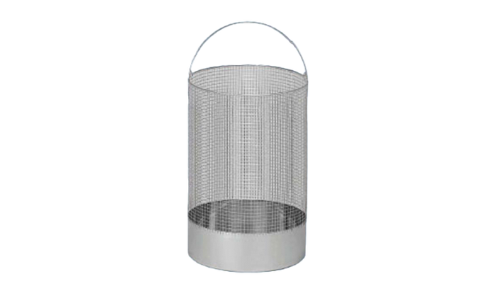Amerex - ATA-50BSB1 - Stainless Steel Round Wire Basket with 5" Solid Bottom for 50L Autoclave, 10.5"D, 23.3"H