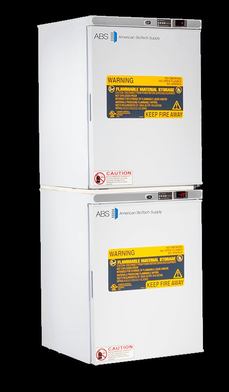 American Biotech Supply - ABT-HC-FRFC10 - 9 Cu. Ft. Capacity Standard Flammable Refrigerator and Freezer Combination