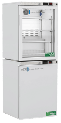 American Biotech Supply - ABT-HC-RFC1020G - 10 Cu. Ft. Refrigerator and Freezer (-20°C Operation) Combination with Glass Door Refrigerator