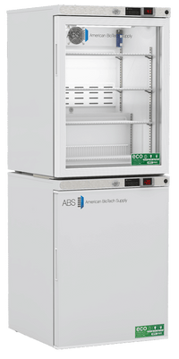 American Biotech Supply - ABT-HC-RFC1020G - 10 Cu. Ft. Refrigerator and Freezer (-20°C Operation) Combination with Glass Door Refrigerator