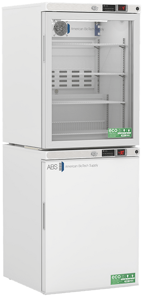 American Biotech Supply - ABT-HC-RFC1030G - 10 Cu. Ft. Refrigerator and Freezer (-30°C Operation) Combination with Glass Door Refrigerator