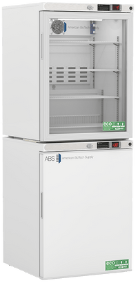 American Biotech Supply - ABT-HC-RFC1030G - 10 Cu. Ft. Refrigerator and Freezer (-30°C Operation) Combination with Glass Door Refrigerator